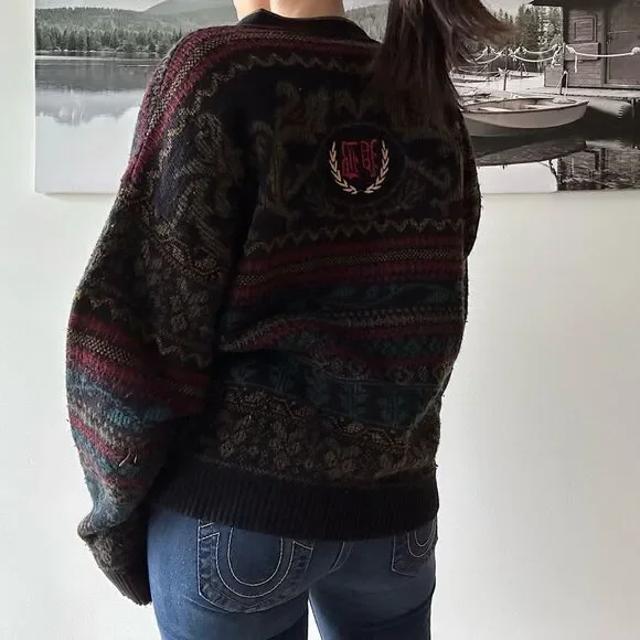 90s vintage one of a kind cabincore slouchy cardigan - Picture 3 of 9